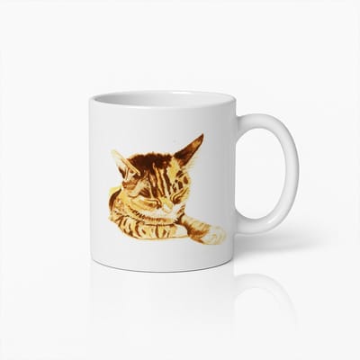 Schattige Slaapkat Mok 330ml – Lieve Katten Koffiebeker – Perfect Cadeau voor Kattenliefhebbers en Dierenfans