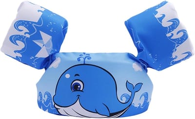 Zwemvest Kinderen - Drijfhulpjack Armvleugels - Veilig Zwemmen - Verstelbaar Design - 31x24x12cm - Walvis