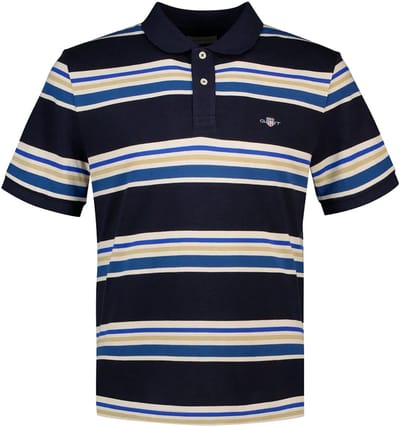 Gant 2014107 Korte Mouw Poloshirt Blauw S Man