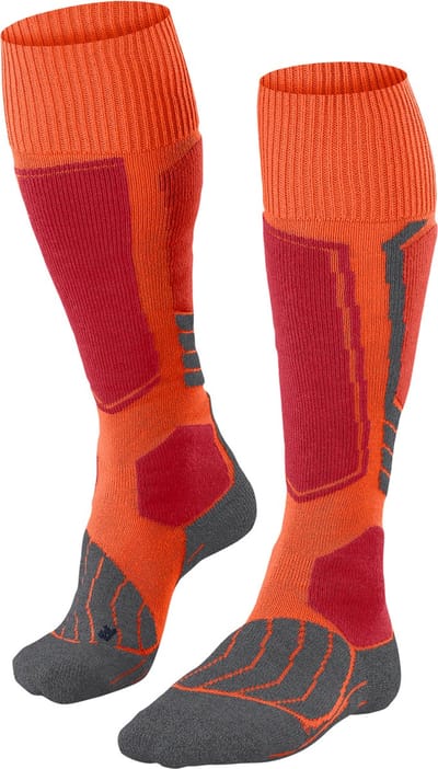 FALKE SK1 warm dik wol functioneel materiaal skisokken heren orange - maat 42-43