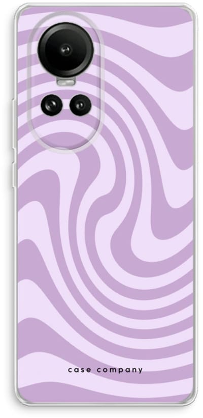 Case Company® - Hoesje geschikt voor Oppo Reno 10 hoesje - Swirl Paars - Soft Cover Telefoonhoesje - Bescherming aan alle Kanten en Schermrand
