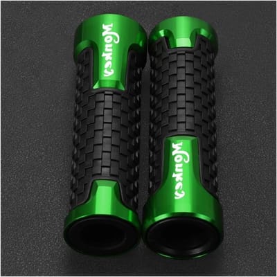 Motorfiets Handgrepen - Hendel Beschermers - Verhoog Rijveiligheid - Koolstofvezel Aluminium - 22 mm Stuur - Groen