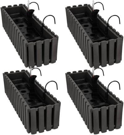 KADAX - Balkon Bloembak - Grijs - 60cm - Set van 4