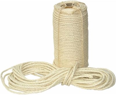 100m Sisal Touw 8mm - Natuurlijk Touw voor Krabpaal Vervanging en DIY Projecten