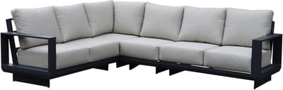 Avellino hoek loungeset 4 delig antraciet aluminium soft grey