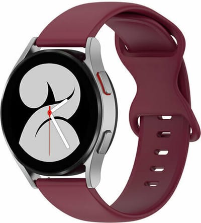 By Qubix - Geschikt voor Garmin bandje - Geschikt voor Garmin Vivoactive 4 / 4L - Solid color sportband - Bordeaux - Smartwatch bandje 22mm