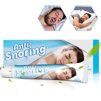 Crème Anti-Ronflement à Base d'Herbes Naturelles pour la Congestion Nasale et le Ronflement Pommade pour Adultes Soin du Sommeil blue