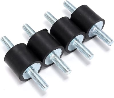 Set van 4 Rubber Schokdempers voor Geluidsisolatie van Luchtcompressor en Benzinemotor (M6 20x20mm)