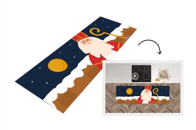 Keukenloper - Loper keuken - Sinterklaas - Kinderen - Sint - 150x50 cm - Keukenloper vinyl