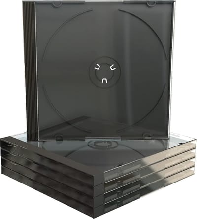 100 Stuks CD/DVD Jewel Cases Zwart Dunne Verpakking