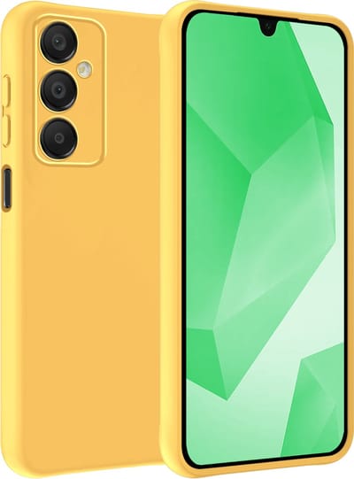 Hoesje Geschikt voor Samsung Galaxy A16 - Sterk & Shockproof - Hoes Cover - Siliconen Case - Geel