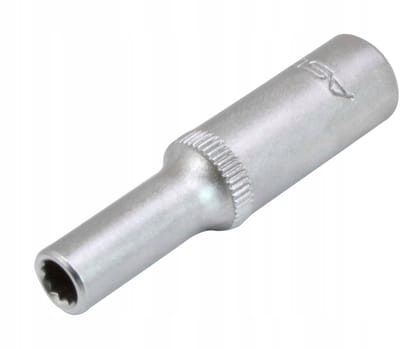 Lange 12-hoek dop 8,0 mm 1/4" Cr-V staal