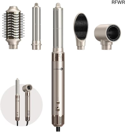 RFWR® 5-in-1 Haardroger en Haarstyler met Automatische Luchtkrultang en Volume Borstel