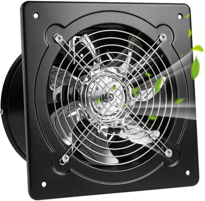 Dailygoods - 200 mm Afvoerventilator met Terugloopklep voor Verbeterde Luchtkwaliteit
