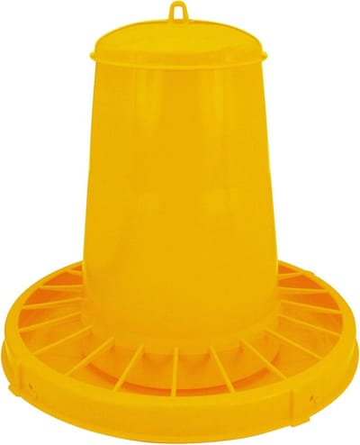 Pluimvee Feeder - Kip Voerbak - Voeren van pluimvee - Geschikt voor ophangen - 15kg Capaciteit - Grijs
