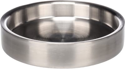 Voerbak kat - drinkbak kat - 170ml - Muscat Rond Zilver - luxe inox eetpot met dubbele wand en antislip - 12,5cm