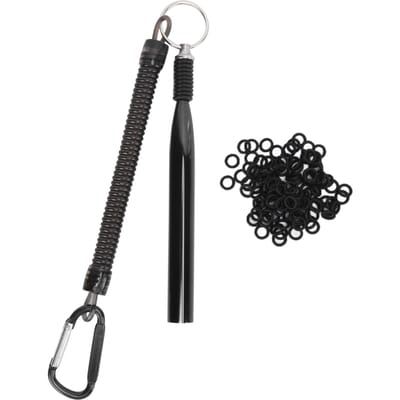 Aluminiumlegering Softbaits Visaccessoires Wacky Worm Rig Tool met 100 O-ringen Rood