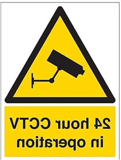 CCTV Waarschuwingsbord - Toezicht Bord - Veiligheid Melden - Conform EN ISO 7010 - 300x400mm - Zwart Geel