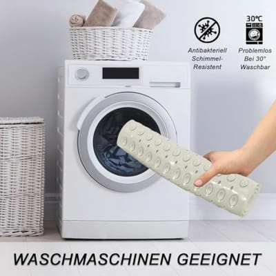 Dailygoods- Douchemat Antislip - 80 x 80 cm - PVC - Wasbaar - Met Zuignappen - Voor Douche/Sauna - Kleur Kaki - Badmat