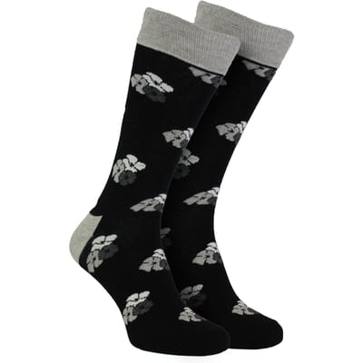 HS by Happy Socks - Heren 3-pack Classic Flower Kousen - Bloem (Zwart)