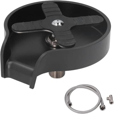 Glazen Spoeler - Bekerwasser Aanrecht - Snel Glazen Wassen - Roestvrij Staal - G1/16 Draad - Zilver