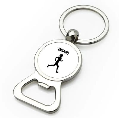 Akyol - hardloop met eigen naam flesopener - Hardlopen - hardloopster - sport - 9 bij 3 cm
