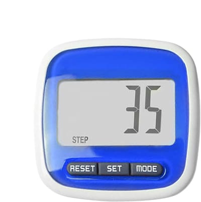 Stappenteller Clip - Fitness Tracker - Dagelijkse Beweging Tellen - 3D Detectie Technologie - 5x5x2 cm - Blauw