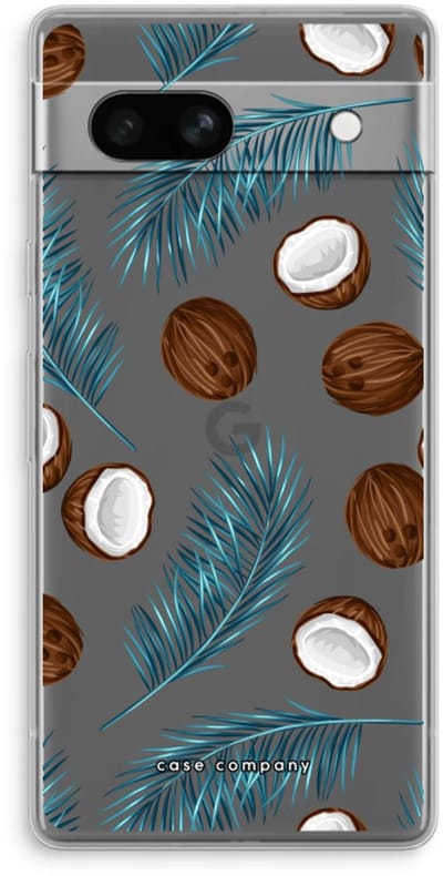 Case Company® - Hoesje geschikt voor Google Pixel 7A hoesje - Kokosnoot - Soft Cover Telefoonhoesje - Bescherming aan alle Kanten en Schermrand