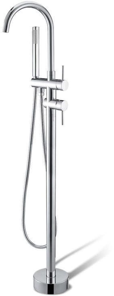 Hudor Badkraan - 007 Chromé Collectie Erymanthe - Vloerstaand - Modern Design - Messing - UPC Gecertificeerd