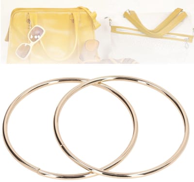Dailygoods- Handtashandvatten Glanzend - Ronde Handgrepen - IJzermateriaal - Duurzaam - DIY-Oornamenten - Geschikt voor Handtassen