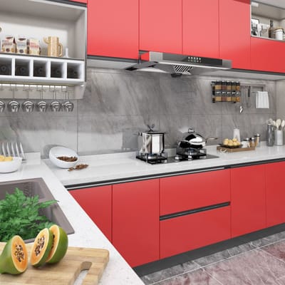 vidaXL - Meubelfolie - zelfklevend - 500x90 - cm - PVC - rood