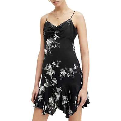 AllSaints Erica Iona Dress Black Maat: 12 | Mini Jurken Outlet | Dames | Zwart