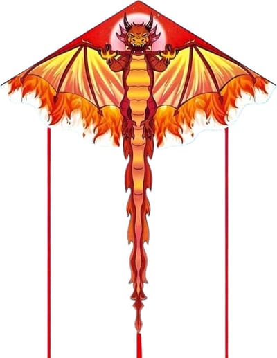 Livano Vlieger Voor Strand - Kite Vliegers - Kindervlieger - Draak - Rood