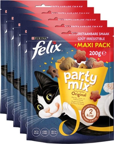 5x Felix Party Mix - Original Mix - Kattensnacks - 200g