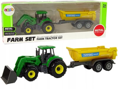 Green Speelgoed Tractor met Aanhangwagen - Educatief en Veilig