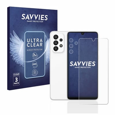 Savvies - Screenprotector voor Samsung Galaxy A33 5G (Voor+Camera) - Folie Beschermfolie transparant 6 Stuks