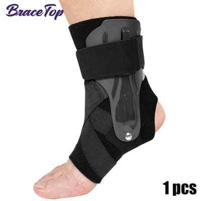 Attelle de cheville Bracetop pour hommes femmes Entorses Basketball Football Volleyball Support solide Ajustement confortable S