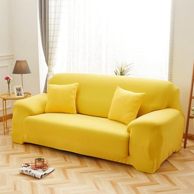 Effen Kleur Bank Kussenovertrekken Elastische Bankhoezen Voor Woonkamer Hoek L-Vorm Stoel Protector Couch Cover 1 /2 /3 /4 Zits 1-Seat 90-140cm