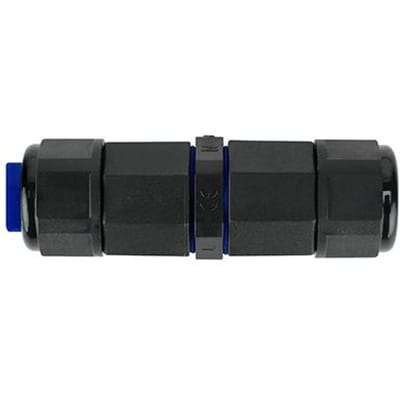 Waterdichte IP68 kabelconnector 3-aderig zwart