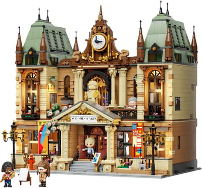 Pantasy 85036 Kunstacademie bouwset incl. 4 minifigures | Classic Creator Modular Building | Expert Architecture Modelbouw | Technisch Educatief bouwpakketten voor volwassenen & kinderen | Mega gebouwen | Bouwdoos met 3463 bloks