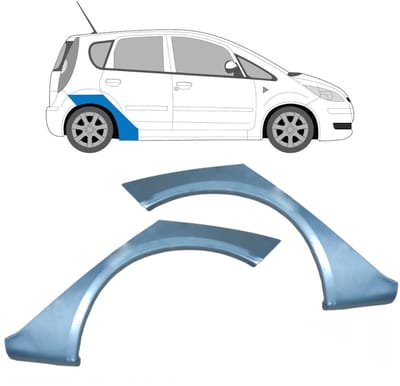 Reparatiepaneel achterspatbord voor Mitsubishi Colt 2004-2012 / Links + Rechts