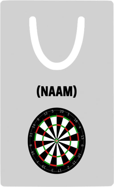 Hacebo® - Darten met eigen naam metalen boekenlegger - Dartbord - Darter - Sport Bladwijzer boekenleggers - 7.6 cm x 5cm
