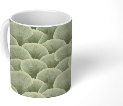 Mok - Koffiemok - Waaier - Blad - Groen - Mokken - 350 ML - Beker - Koffiemokken - Theemok