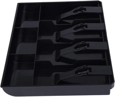 Cash Drawer Inzet met 4 Bankbiljet Compartimenten en 3 Munt Compartimenten voor Supermarkten, Winkels en Hotels