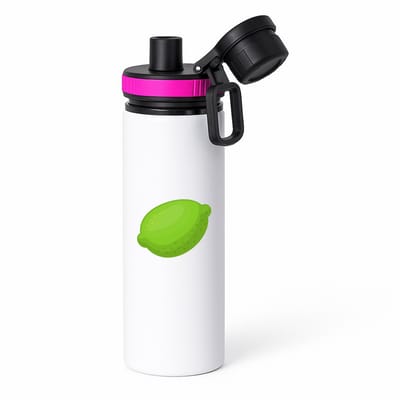 Hacebo® - Limoen waterfles met draaidop roze - Fruitschaal - Fruit liefhebbers - Vrucht - citrus - gezond eten - water fles - 850ML