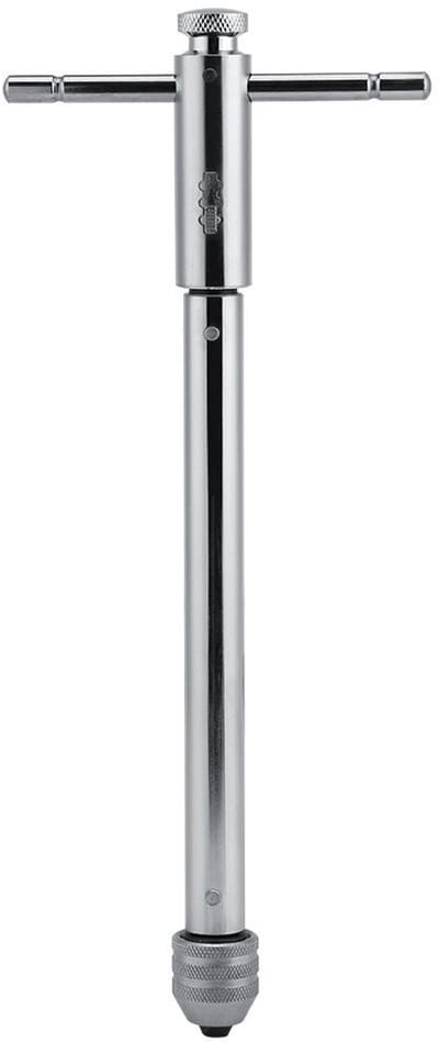 Dailygoods- Tap Sleutel T-Hendel - Verstelbare Ratchet Beugel - Hoogwaardige Legering Staal - M3-M8/M5-M12 - Roest- en Corrosiebestendig - Efficiënte Actie - Tang