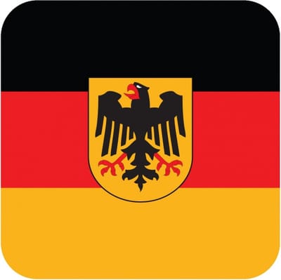 Bierviltjes Duitsland - 30x stuks - vierkant - landenthema - 9 x 9 cm - onderzetter