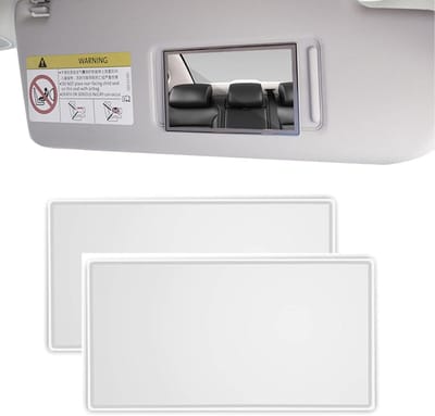 SnelShoppen - Cosmetic Mirror Auto Achteruitkijkspiegel Auto Make-up Spiegel 110 x 65 mm - 2 Stuks - Ideaal voor Schoonheidsverzorging en Dagelijks Ge