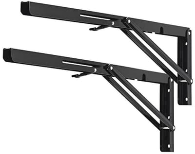 Inklapbare Plankbeugels 51 cm - Zwaar Belastbare L-Beugel voor Werkbank - Max. Laadvermogen 150 kg - Set van 2