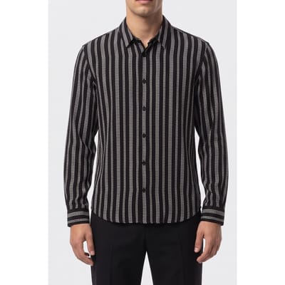 The Kooples Long-sleeved Shirts With Classic Collar Black White Maat: S | Casual Overhemden Outlet | Heren | Zwart